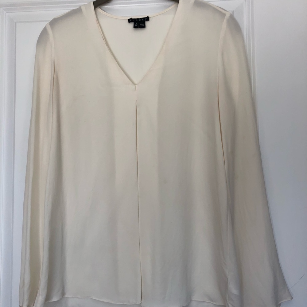 Silk Theory Ivory Long Sleeved Blouse